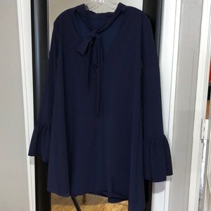 lulu’s navy swing dress